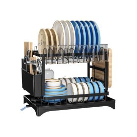 Kitchen Storage Tools Dish Drying Rack for Kitchen Counter (Color: Black, Type: Style C)